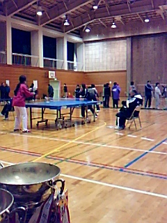河和田地区卓球・バトミントン大会開催