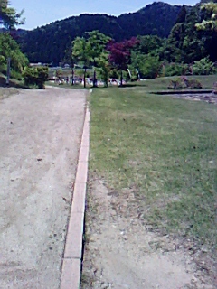 中山公園で遠足のお昼